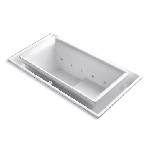 [KOH-1189-RE-0] Kohler 1189-RE-0 Sok 63" x 31-1/2" Drop-in Effervescence Bath Left Drain White