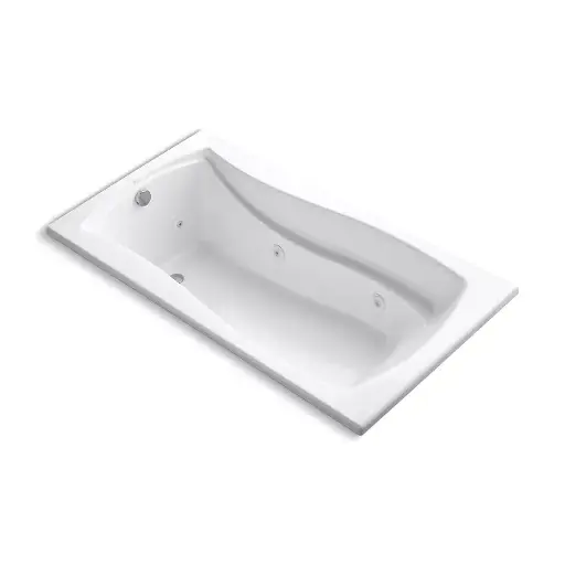 [KOH-1224-H-0] Kohler 1224-H-0 Mariposa 66" x 35-7/8" Drop-in Whirlpool Heater Bath End Drain White