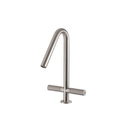 [TRE-6014] Treemme 6014 Single Hole Lavatory Faucet Two Handles Stainless