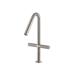 [TRE-6053] Treemme 6053 Medium Single Hole Lavatory Faucet Two Handles Stainless