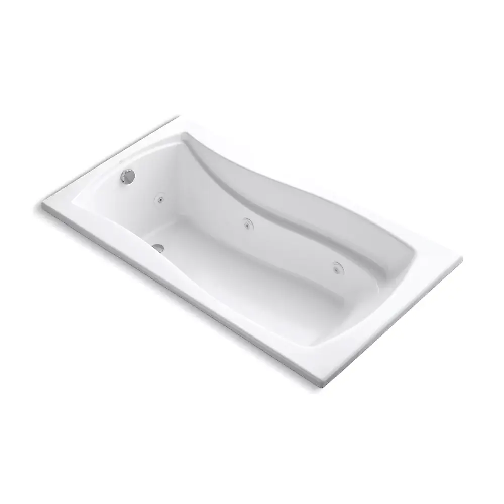 [KOH-1224-W1-0] Kohler 1224-W1-0 Mariposa 66" x 35-7/8" Drop-in Whirlpool Heated Bath End Drain White