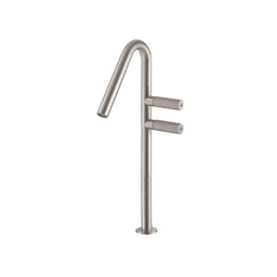 [TRE-3015] Treemme 3015 High Single Hole Lavatory Faucet Two Handles Stainless