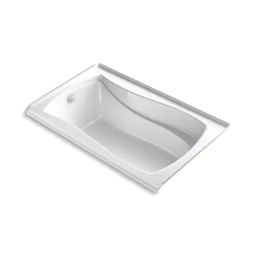 [KOH-1239-GHLAW-0] Kohler 1239-GHLAW-0 Mariposa 60" x 36" Alcove Heated Bubble Massage Air Bath Left Drain White