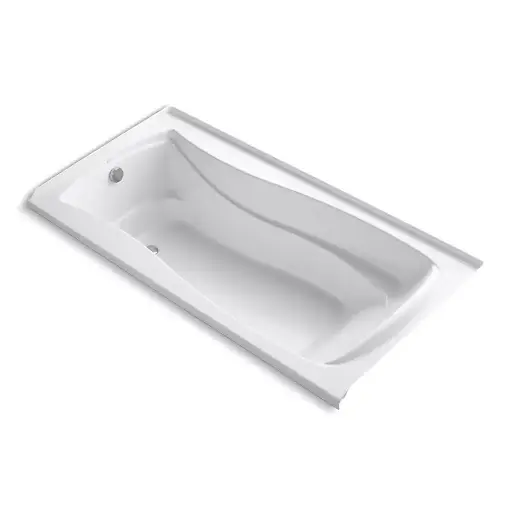 [KOH-1257-GHLF-0] Kohler 1257-GHLF-0 Mariposa 72" x 36" Alcove Heated Bubble Massage Air Bath Left Drain White