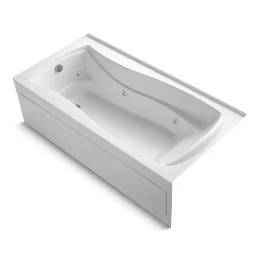 [KOH-1257-HR-0] Kohler 1257-HR-0 72" x 36" Alcove Whirlpool Bath Left Drain White