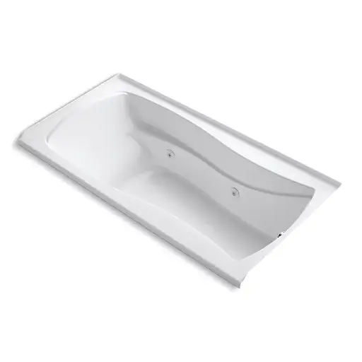 [KOH-1257-RH-0] Kohler 1257-RH-0 Mariposa 72" x 36" Alcove Heated Whirlpool Bath Right Drain White