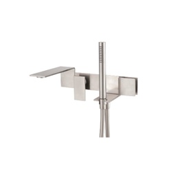 [TRE-2805_12] Treemme 2805 Wall Mount Tub Filler With Handshower No Rough Stainless