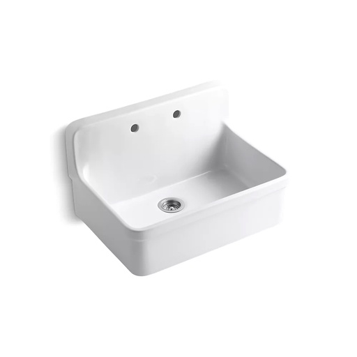 [KOH-12700-0] Kohler 12700-0 Gilford 30" Wall-mount Single-bowl Farmhouse Kitchen Sink White