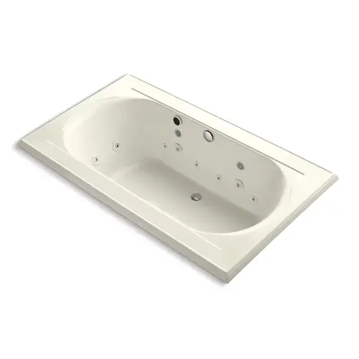 [KOH-1418-AH-96] Kohler 1418-AH-96 Memoirs 72" x 42" Drop-in Effervescence Whirlpool Bath Biscuit