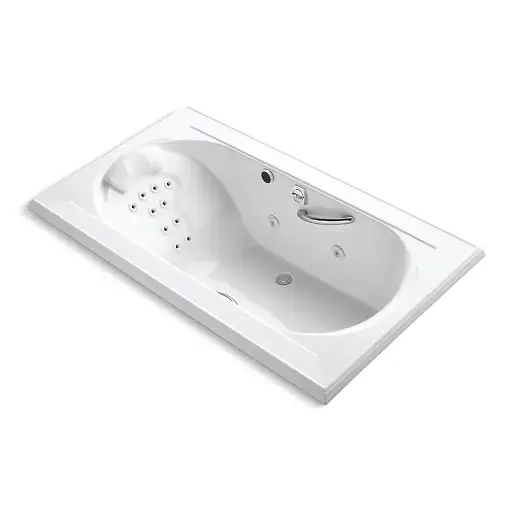 [KOH-1418-M-0] Kohler 1418-M-0 Memoirs 72" x 42" Drop-in Heated Whirlpool Bath White