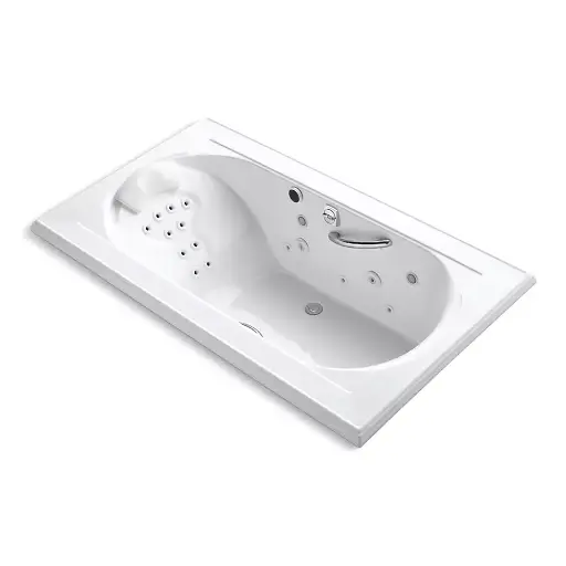 [KOH-1418-V-0] Kohler 1418-V-0 Memoirs 72" x 42" Drop-in Effervescence Whirlpool Bath White