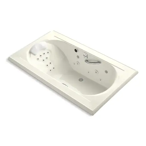 [KOH-1418-V-96] Kohler 1418-V-96 Memoirs 72" x 42" Drop-in Effervescence Whirlpool Bath Biscuit