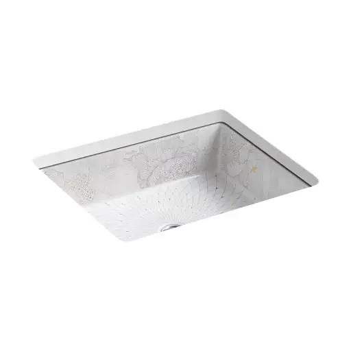 [KOH-14275-SMC-0] Kohler 14275-SMC-0 Empress Bouquet Kathryn 19-3/4" Square Undermount Bathroom Sink Empress Bouquet