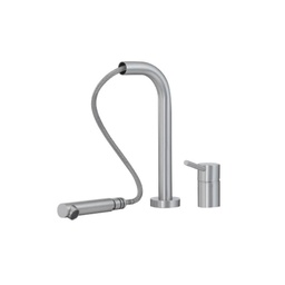 [TRE-1329] Treemme 1329 Pull Out Single Stream Kitchen Faucet Side Handle Stainless