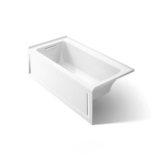 [KOH-1946-LAW-0] Kohler 1946-LAW-0 Archer 60" x 30" Alcove Bath Heated Surface Left Drain White
