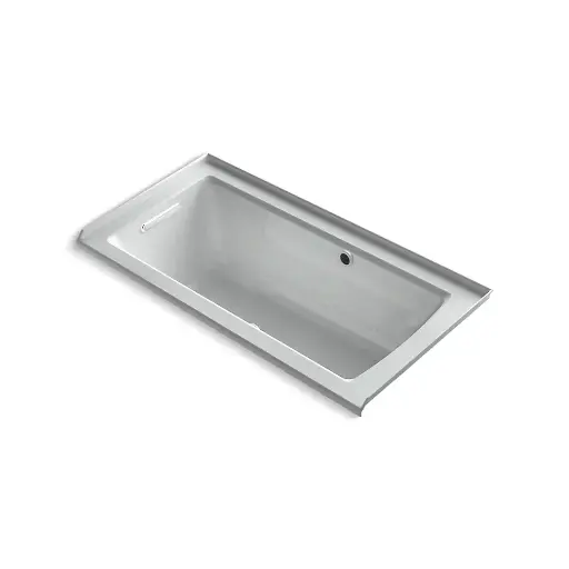[KOH-1947-GHLW-95] Kohler 1947-GHLW-95 Archer 60" x 30" Alcove Heated Bubble Massage Air Bath Ice Grey