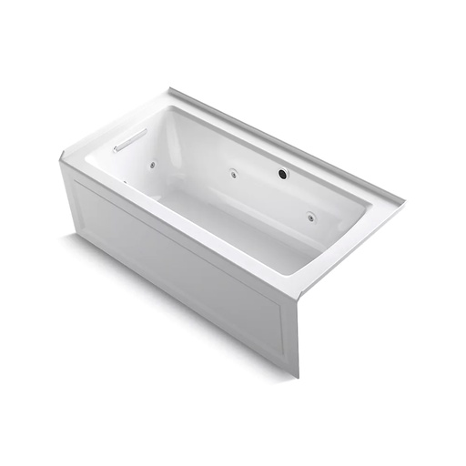 [KOH-1947-LAW-0] Kohler 1947-LAW-0 Archer 60" x 30" Alcove Whirlpool Heated Bath Left Drain White