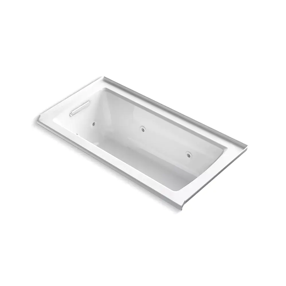 [KOH-1947-LH-0] Kohler 1947-LH-0 Archer 60" x 30" Alcove Heated Whirlpool Bath Left Drain White