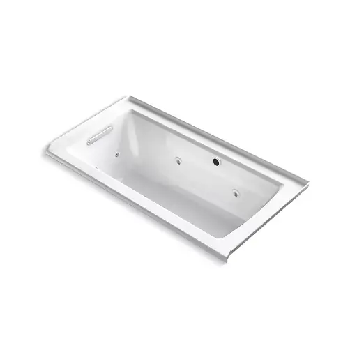 [KOH-1947-LW-0] Kohler 1947-LW-0 Archer 60" x 30" Alcove Whirlpool Heated Bath Left Drain White
