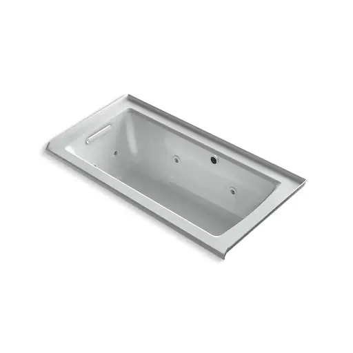 [KOH-1947-LW-95] Kohler 1947-LW-95 Archer 60" x 30" Alcove Whirlpool Heated Bath Left Drain Ice Grey