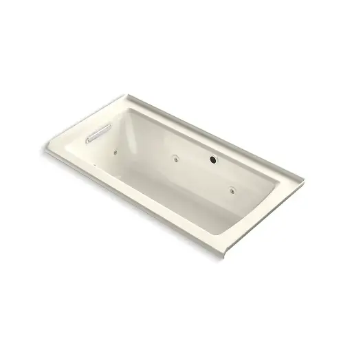 [KOH-1947-LW-96] Kohler 1947-LW-96 Archer 60" x 30" Alcove Whirlpool Heated Bath Left Drain Biscuit