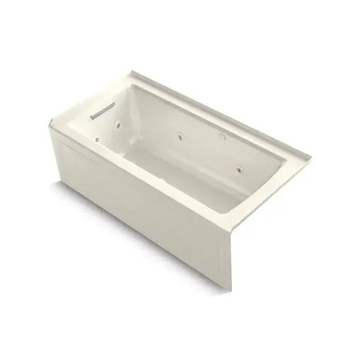 [KOH-1947-XGHLA-96] Kohler 1947-XGHLA-96 Archer 60" x 30" Alcove Heated Bubble Massage Air Bath Whirlpool Left Drain Biscuit