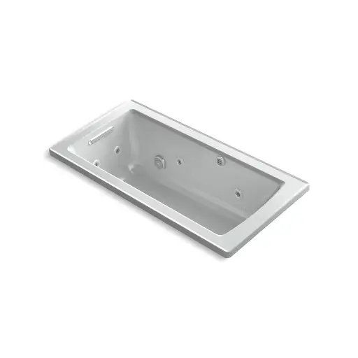 [KOH-1947-XHGH-95] Kohler 1947-XHGH-95 Archer 60" x 30" Drop-in Heated Bubble Massage Air Bath Whirlpool Ice Grey