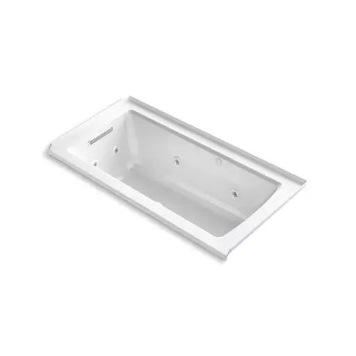 [KOH-1947-XHGHL-0] Kohler 1947-XHGHL-0 Archer 60" x 30" Alcove Heated Bubble Massage Air Bath Whirlpool Left Drain White