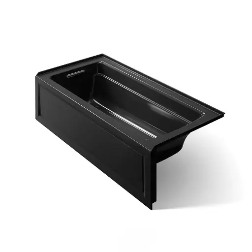 [KOH-1948-LAW-7] Kohler 1948-LAW-7 Archer 66" x 32" Alcove Bath Heated Surface Left Drain Black