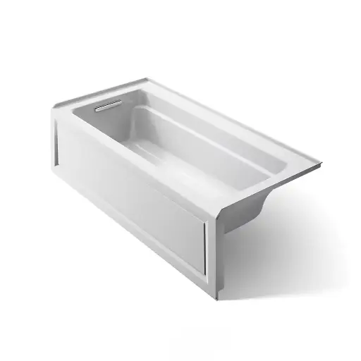[KOH-1948-LAW-95] Kohler 1948-LAW-95 Archer 66" x 32" Alcove Bath Heated Surface Left Drain Ice Grey