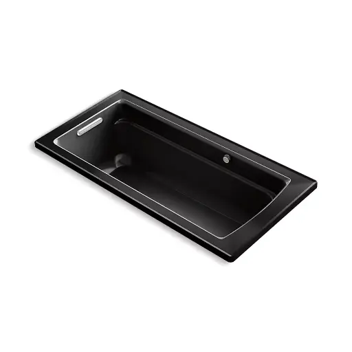 [KOH-1949-GH-7] Kohler 1949-GH-7 Archer 66" x 32" Drop-in Heated Bubble Massage Air Bath Black