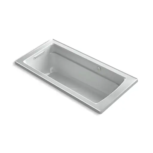 [KOH-1949-GH-95] Kohler 1949-GH-95 Archer 66" x 32" Drop-in Heated Bubble Massage Air Bath Ice Grey