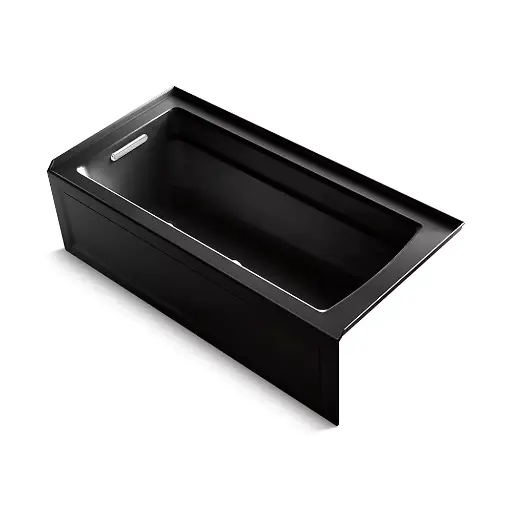 [KOH-1949-GHLA-7] Kohler 1949-GHLA-7 Archer 66" x 32" Alcove Heated Bubble Massage Air Bath Left Drain Black