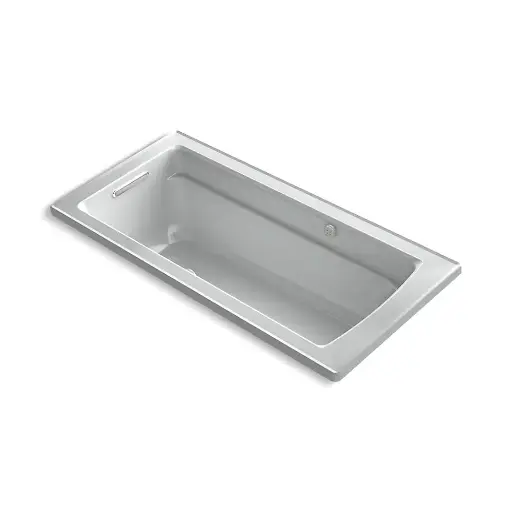 [KOH-1949-GHW-95] Kohler 1949-GHW-95 Archer 66" x 32" Drop-in Heated Bubble Massage Air Bath Ice Grey