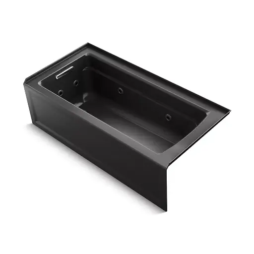 [KOH-1949-HLA-7] Kohler 1949-HLA-7 Archer 66" x 32" Alcove Heated Whirlpool Left Hand Black