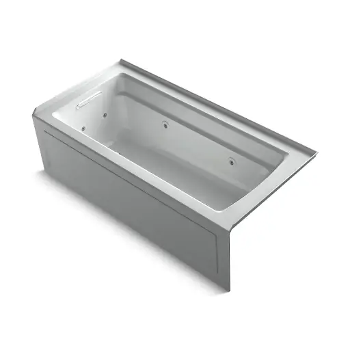 [KOH-1949-HLA-95] Kohler 1949-HLA-95 Archer 66" x 32" Alcove Heated Whirlpool Left Hand Ice Grey