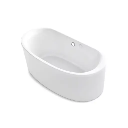 [KOH-1966-GHW-0] Kohler 1966-GHW-0 Sunstruck 65-1/2" x 35-1/2" Freestanding Heated Bubble Massage Air Bath White