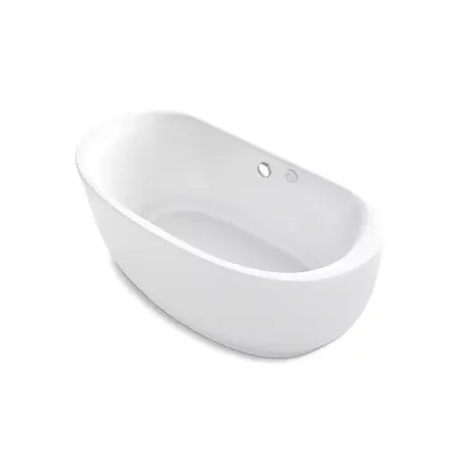[KOH-1967-GH-0] Kohler 1967-GH-0 Sunstruck 65-1/2" x 35-1/2" Oval Freestanding Heated Bubble Massage Air Bath White