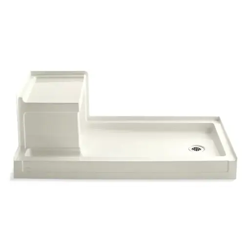 [KOH-1976-96] Kohler 1976-96 Tresham 60" x 32" Alcove Shower Base Right Biscuit