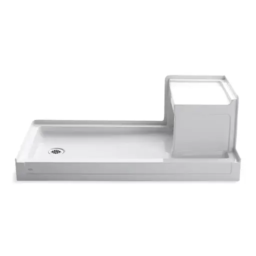 [KOH-1977-0] Kohler 1977-0 Tresham 60 X 32 Receptor With Integral Seat And Left-Hand Drain