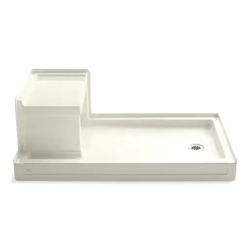 [KOH-1978-96] Kohler 1978-96 Tresham 60" x 36" Alcove Shower Base Right Drain Biscuit