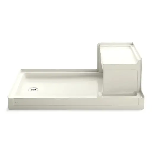 [KOH-1979-96] Kohler 1979-96 Tresham 60" x 36" Alcove Shower Base Left Drain Biscuit