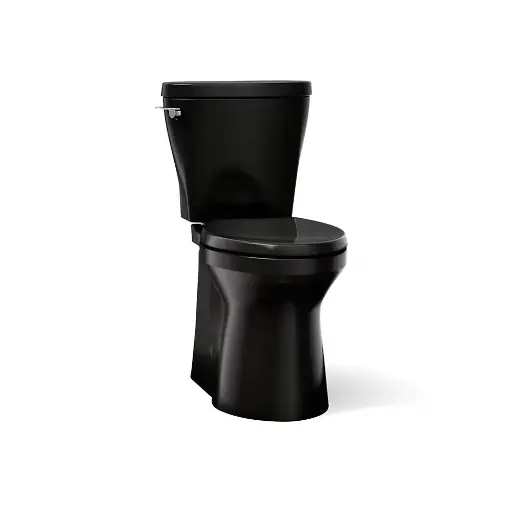 [KOH-20197-7] Kohler 20197-7 Betello Two Piece Elongated Toilet Skirted Trapway 1.28 GPF Black