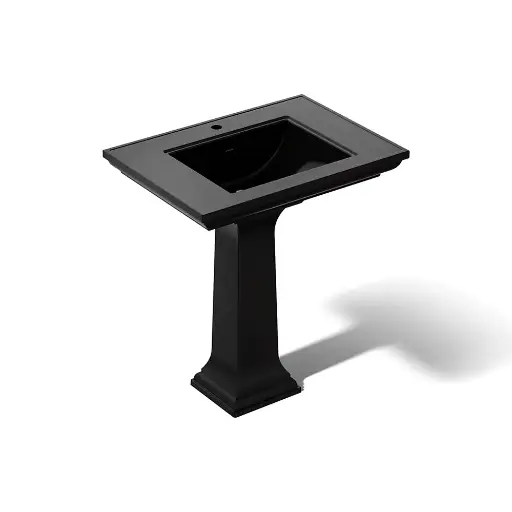 [KOH-2268-1-7] Kohler 2268-1-7 Memoirs 30-3/4" Rectangular Pedestal Bathroom Sink Black