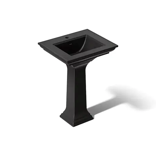 [KOH-2344-1-7] Kohler 2344-1-7 Memoirs Stately 25" Rectangular Pedestal Bathroom Sink Black