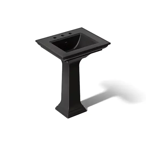 [KOH-2344-8-7] Kohler 2344-8-7 Memoirs Stately 25" Rectangular Pedestal Bathroom Sink Black