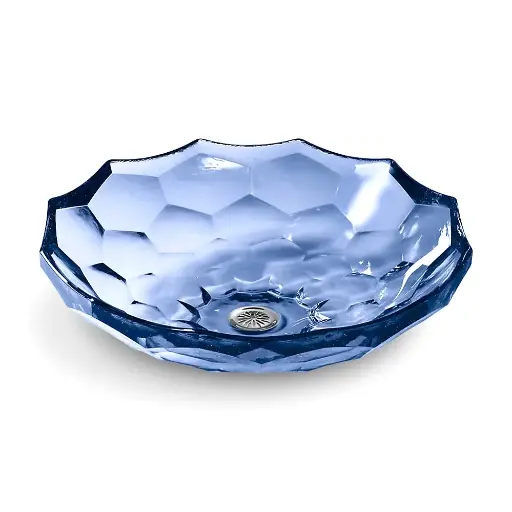 [KOH-2373-TG6] Kohler 2373-TG6 Briolette 17-1/2" Round Vessel Bathroom Sink Translucent Sapphire