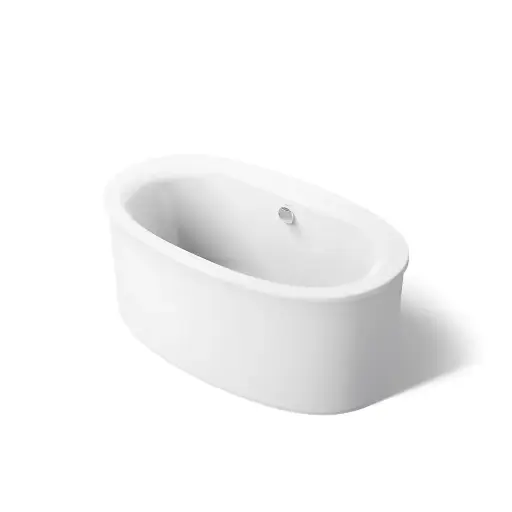 [KOH-24001-0] Kohler 24001-0 Sunstruck 60" x 34" Freestanding Bath With Straight Shroud White