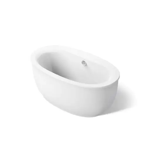 [KOH-24002-0] Kohler 24002-0 Sunstruck 60" x 34" Freestanding Bath With Fluted Shroud White