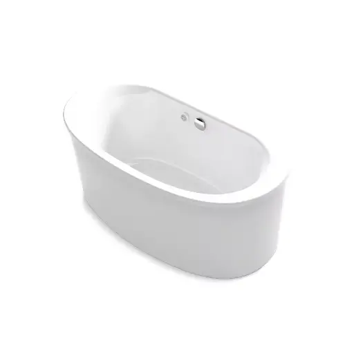 [KOH-24008-GH-0] Kohler 24008-GH-0 Sunstruck 60-1/2" x 34-1/2" Freestanding Heated Bubble Massage Air Bath White